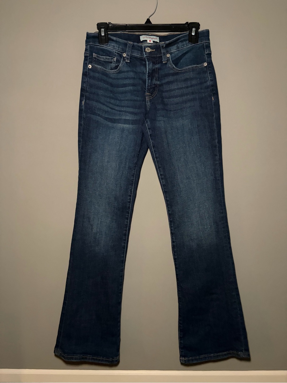 Lucky Brand Sweet Mid Rise Bootcut Jeans Size 4 27 Inch Waist Dark Wash Stretch